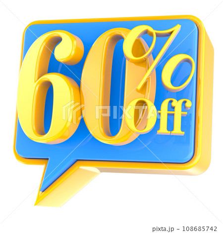 sale big square sticker isolated on white 108685742