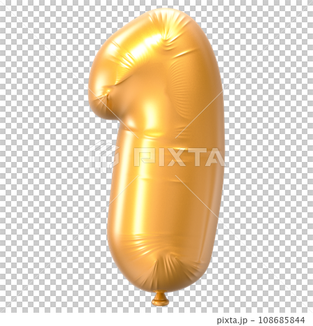number golden balloons in the shape  108685844