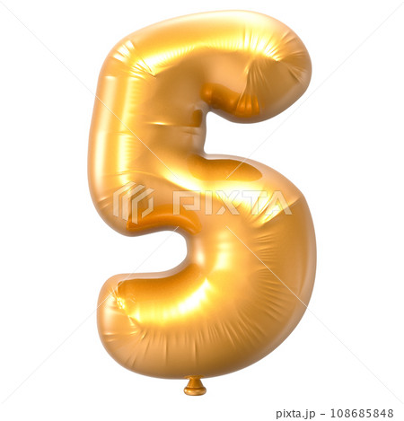 number golden balloons in the shape  108685848