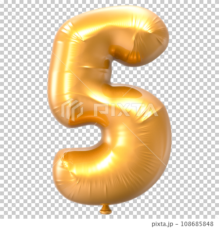 number golden balloons in the shape  108685848