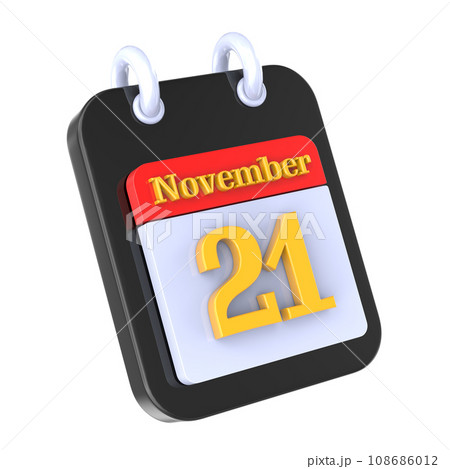 icon calendar 3d render Number 3D Render 108686012