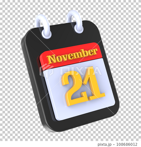 icon calendar 3d render Number 3D Render 108686012