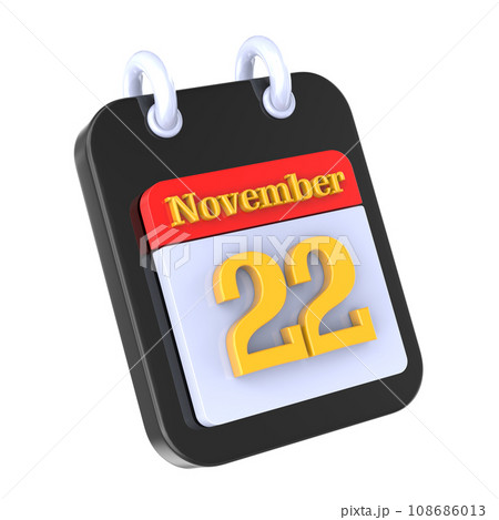 icon calendar 3d render Number 3D Render 108686013