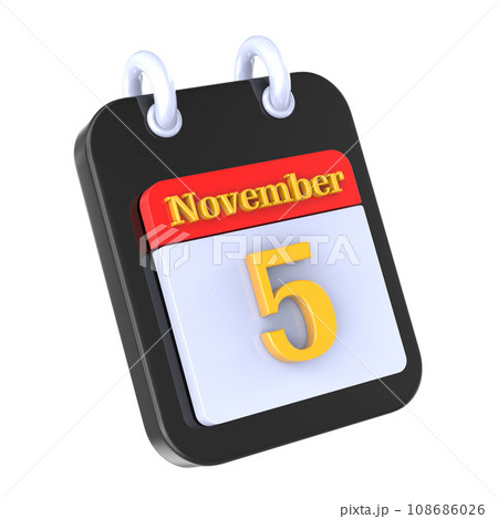 icon calendar 3d render Number 3D Render 108686026