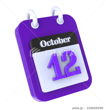 icon calendar 3d render Number 3D Render 108686090