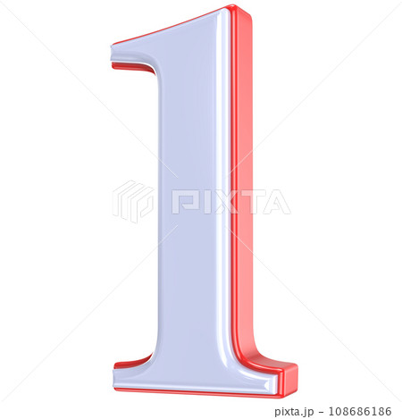 Font Number 3D Render 108686186