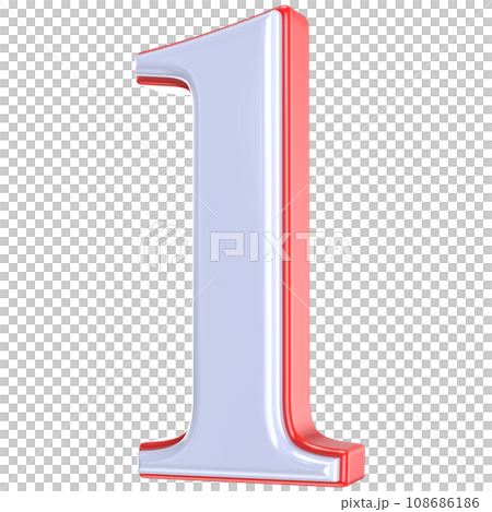 Font Number 3D Render Font Number 3D Render 108686186