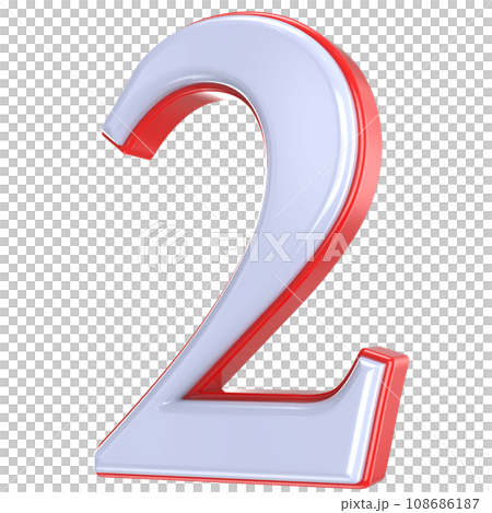 Font Number 3D Render 108686187
