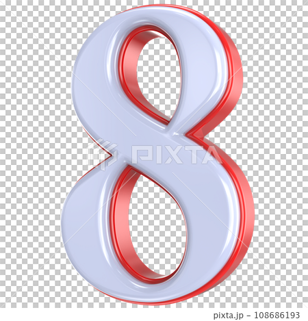 Font Number 3D Render Font Number 3D Render 108686193