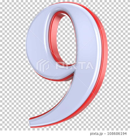 Font Number 3D Render Font Number 3D Render 108686194