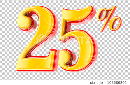 Font Number 3D Render 108686203