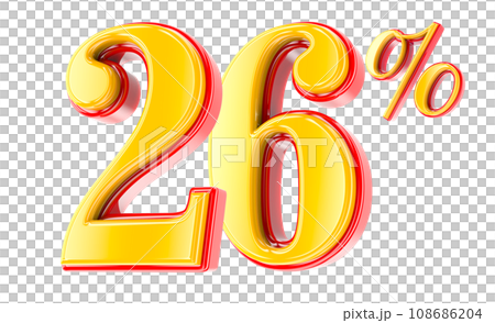 Font Number 3D Render Font Number 3D Render 108686204
