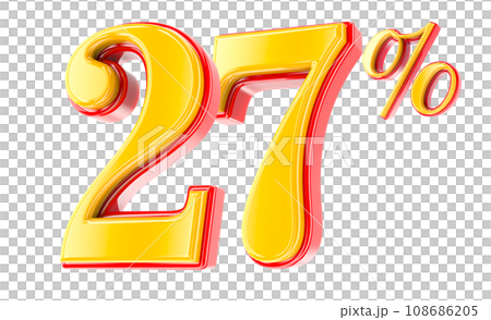 Font Number 3D Render 108686205