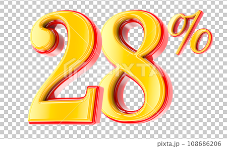Font Number 3D Render 108686206