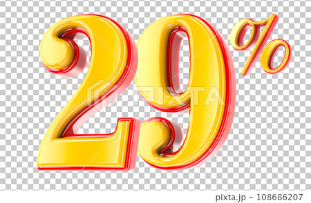 Font Number 3D Render 108686207