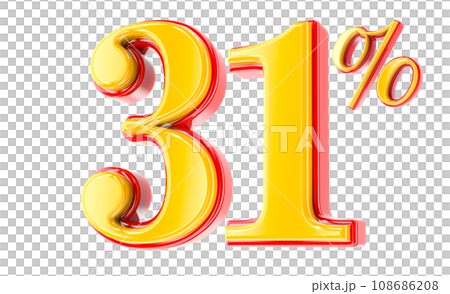 Font Number 3D Render Font Number 3D Render 108686208
