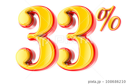 Font Number 3D Render 108686210