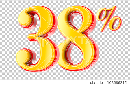 Font Number 3D Render 108686215