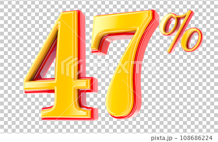 Font Number 3D Render Font Number 3D Render 108686224