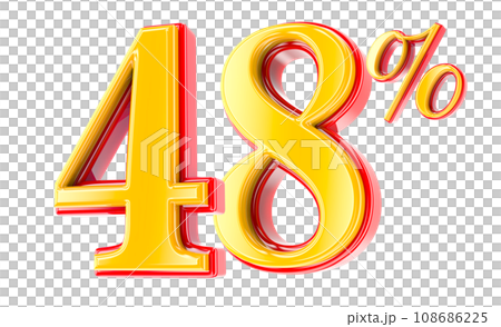 Font Number 3D Render Font Number 3D Render 108686225