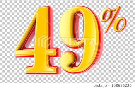 Font Number 3D Render 108686226