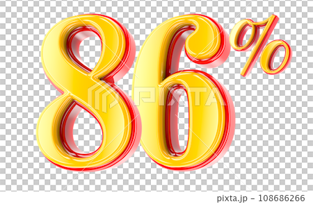 Font Number 3D Render Font Number 3D Render 108686266