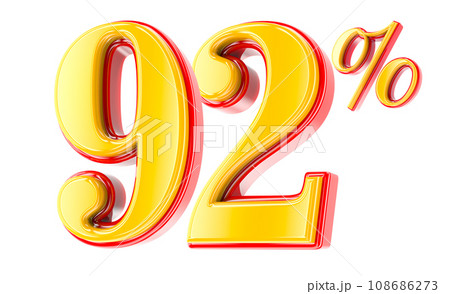 Font Number 3D Render 108686273