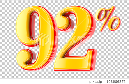 Font Number 3D Render 108686273