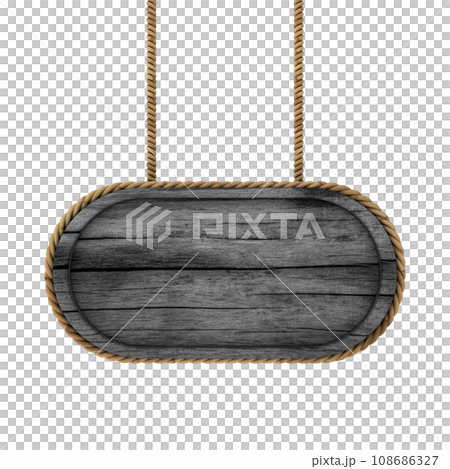 wooden sign isolated on white background 108686327