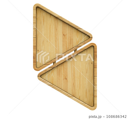 wooden sign isolated on white background 108686342