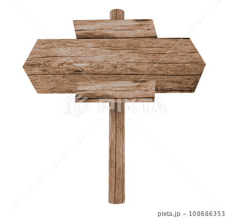 wooden sign isolated on white background wooden sign isolated on white background 108686353