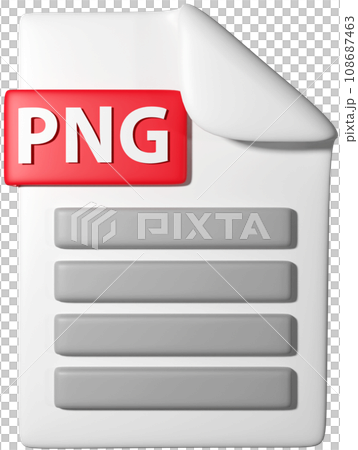 3D icon illustration of '.Png file icon' 3D icon illustration of '.Png file icon' 108687463
