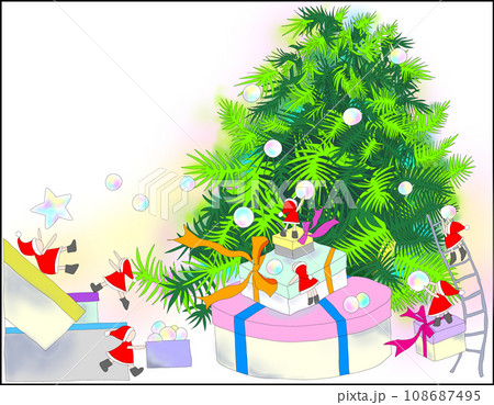 クリスマスのかわいいイラスト 108687495