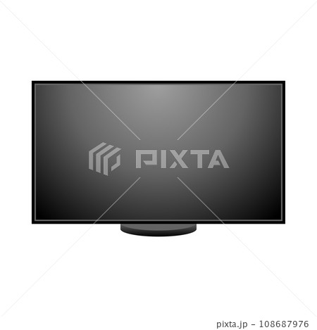 シンプルなイラスト_消灯中の大型テレビ,モニタ,液晶 シンプルなイラスト_消灯中の大型テレビ,モニタ,液晶 108687976