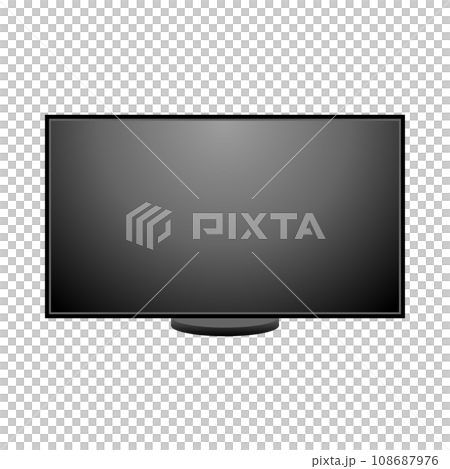 Simple illustration_Large TV, monitor, LCD with lights off Simple illustration_Large TV, monitor, LCD with lights off 108687976