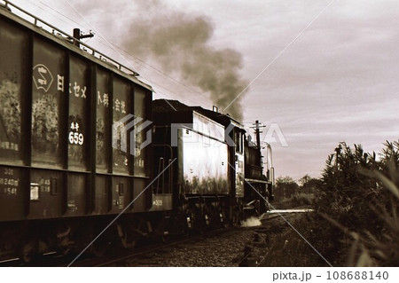 昭和42年電化前の川越線 9600蒸気機関車牽引貨物列車 埼玉県の写真素材 [108688140] - PIXTA