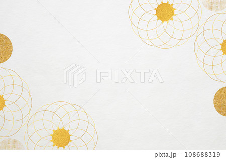 ラグジュアリーな花柄の和紙_和モダン背景素材 ラグジュアリーな花柄の和紙_和モダン背景素材 108688319