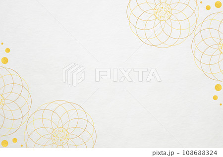 ラグジュアリーな花柄の和紙_和モダン背景素材 108688324