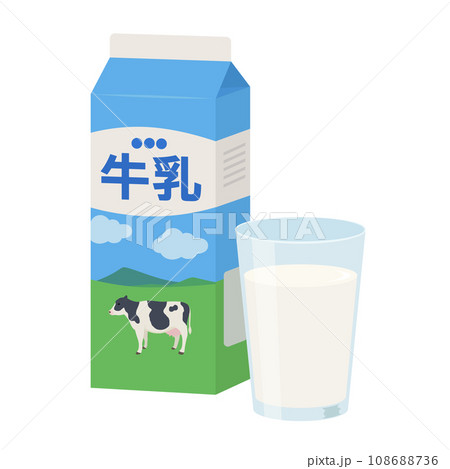 牛乳のイラスト 108688736