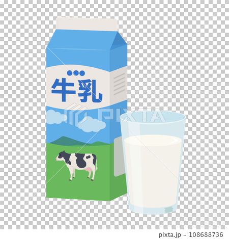 牛乳のイラスト 108688736