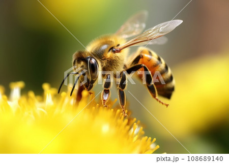 Honey, Close up product of honey and bee 108689140