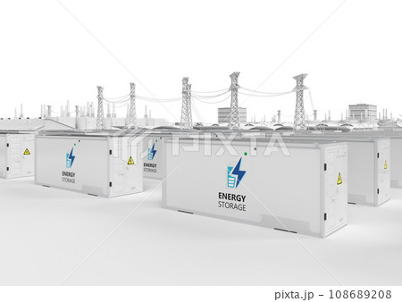 Energy storage system or battery container unit with smart industrial estate park 108689208