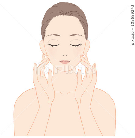 スキンケアをする女性 108689243