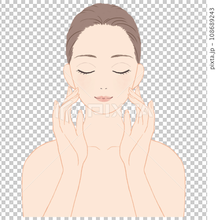 スキンケアをする女性 108689243
