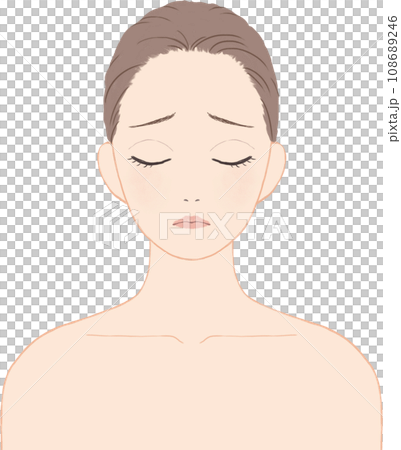 女人做皮膚護理,消極的表達 女人做皮膚護理,消極的表達 108689246