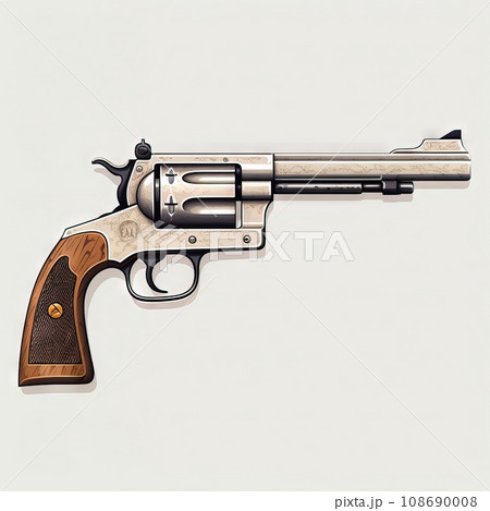 Colt Single Action Army (SAA) Revolver, white background 108690008