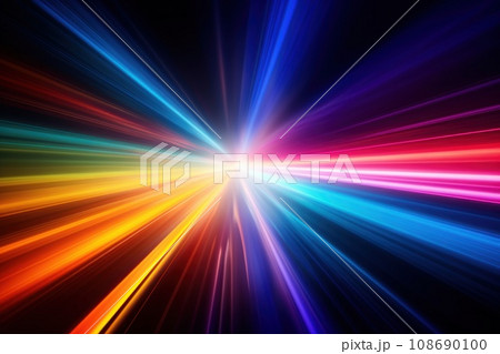 Abstract image of speed motion light on a dark background Abstract image of speed motion light on a dark background 108690100