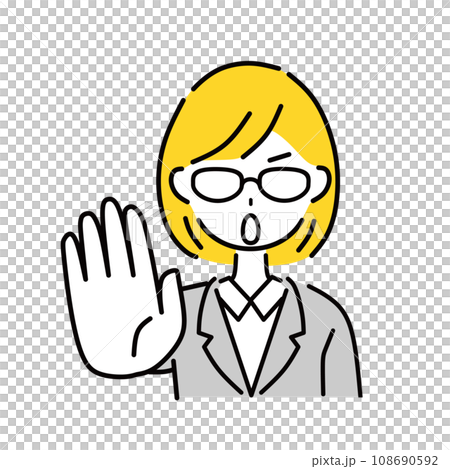 stop! business woman 108690592