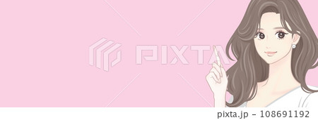 説明をする女性のイラスト 説明をする女性のイラスト 108691192