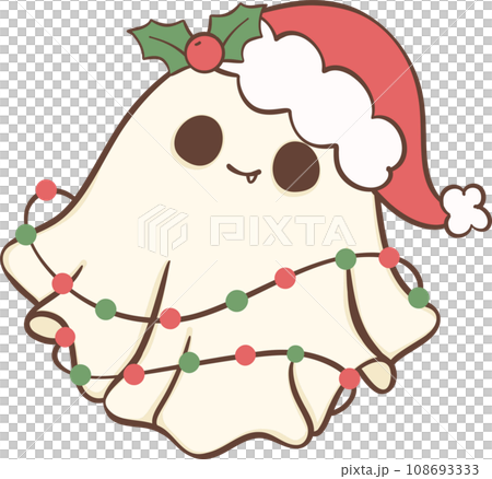 Christmas Ghost cartoon Hand drawing illustration Christmas Ghost cartoon Hand drawing illustration 108693333